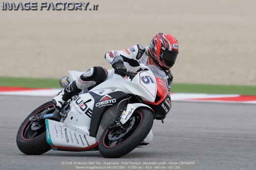 2010-06-26 Misano 0997 Rio - Supersport - Free Practice - Alexander Lundh - Honda CBR600RR